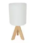 Beacon Lighting Oslo 1 Light Table Lamp in Oak/White