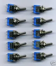 10 X Switches 3 Positions Unipolar Spdt Lever
