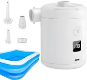 Electric Air Pump | Portable Mini Vacuum Pump | Rechargeable Electric Pump | Portable USB Mini Pump 5200mAh Battery with Fast Inflation-Deflation for Air Bed, Air Mattress, Pool Floats, Vacuum