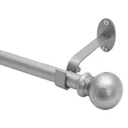 Farmhouse Ball Single Curtain Rod, 86-120