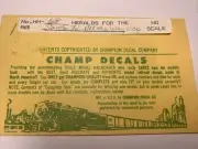 HO Champ Decals HO Scale HH-68 Santa Fe Map Herald NIP