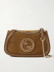 [Gucci] Gucci - Blondie Leather And Suede Shoulder Bag - Light brown - One size One size Brown