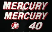 Mercury Outboard 90 HP - 25 hp Marine vinyl decal set 25 - 90 hp pick your hp