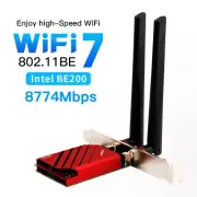 BE8800 Desktop Wireless PCIe Network Card WiFi 7 Tri-Band WiFi Bluetooth Adapter