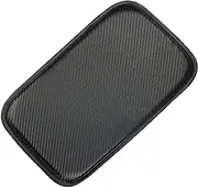 Alusbell Auto Center Console Pad, Car Armrest Seat Box Cover Protector Universal Fit Carbon fiber Black