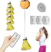 Rebound Badminton | Practice Equipment Rebound Device | Elastic Badminton Trainer Set, Single-Player Rebound Trainer with 6 Balls for Beginners