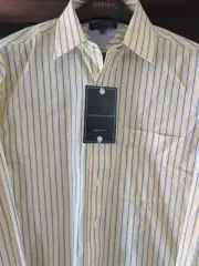 New Tommy Hilfiger Mimosa Men's 15.5 x 34-35 Long Sleeve Striped Shirt