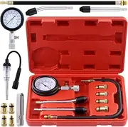 Mardatt 10Pcs Compression Adapter Kit With Spark Plug Tester & 32 Blades Feeler Gauge, Cylinder Pressure Gauges Fuel Injection Tester, Extension Tube for Automotive Armature Diagnostic