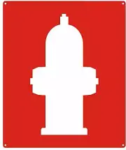Fire Hose Hydrant Sign,10 x 12 in.[Graphic Only] Fire Hydrant Symbol-REF24-1027