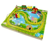 Real Wood Toys - 16-Piece Train Set In Wooden Case