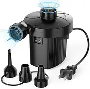 Electric Air Pump for Inflatables, Quick-Fill Air Inflator with 3 Air Nozzles, Portable Inflator Deflator for Outdoor Camping, Inflatable Mats, Inflatable and Deflating Swimming Pools