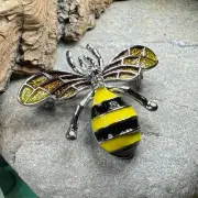 Honey Bee Enamel Brooch Nature Jewelry Girls Ladies Gift Pin
