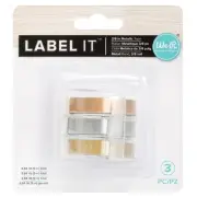 We R Memory Keepers LabelIT .375" Emboss Tape Rolls 3/Pkg-Metallic