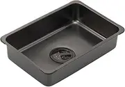 RV Sink,Stainless Steel Portable Camping Sink | Washing Up Bowl, Multipurpose Dish Tub with Drain Plug for for Camping, Picnic, Travel, RV, BBQ, Fishing, Hiking