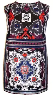 Banana Republic Women Shift Mini Dress size 0 XS Multicolor
