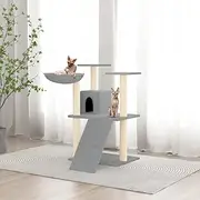 Generic Cat Tree with Sisal Scratching Posts Light Grey 83 cm,171652