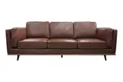 NNEDSZ Seater Faux Sofa Brown Lounge Set for Living Room Couch with Wooden Frame