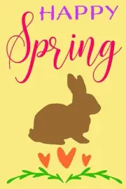 Reusable Stencil 9610 AK 12"x18" Happy Spring Easter Bunny