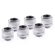 Alphacool Eiszapfen HardTube G1/4" Fitting, 14mm OD, Chrome, 6-pack