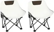 Outdoor Folding Chair Camping Portable Folding Deck Chair Fishing Chair Small Stool Camping Equipment (Color : White)
