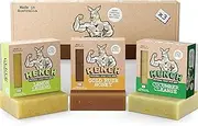 HENCH – Mens Soap Bar 3 Pack Natural Soap for Men Exfoliating & Moisturising No Palm Oil Free & No Harsh Chemicals Soothes Dry Irritated Skin Men's Gift Set (3pk GRH/LL/CC)