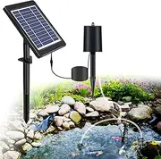 Lewisia 4W Solar Pond Aerator Air Pump Kit with Air Hose and Bubble Stones 3 Working Modes Bubble Oxygenator