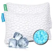 Cooling Bed Pillows for Sleeping 2 Pack Queen (2 Count) Original White