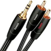 AudioQuest 1.5m Tower 3.5mm - 2 x RCA Audio Cable 1.5m 3.5mm Black - Audio Cable (3.5mm, 2X RCA Copper, 1.5m) Black