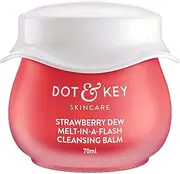 [Dot & Key] Strawberry Dew Cleansing Balm | For Clean, Smooth & Dewy Skin | Makeup Remover Balm |Non Greasy Makeup Cleanser Face Scrub | Cleanses Dirt, Makeup & Sunscreen | For All Skin Types | 70ml