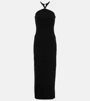 [Re/Done] Re/Done Ribbed-knit cotton-blend midi dress AU 8 black