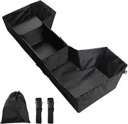 Under Seat Storage Truck Tool Box Compatible with Dodge Ram 1500 Crew Cab 2019-2024, Foldable Underseat Organizer for Dodge Ram 1500 Crew Cab Accessories, Black
