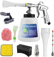 GOCCIDA 8 Car Cleaning Kit, Car Detailing Kit Cleaning Works with Air Compressor (Sponge Cloth + 5 x Brush Tips + Replacement Hose) 8 Parts Car Cleaning kit