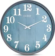 OCEST Large Indoor Outdoor Clock, 18 Inch Waterproof Oversized Wall Clock, Silent Battery Operated for Garden Pool Patio Living Room Office Decorative