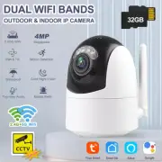 32GB Wireless Outdoor CCTV Smart Home Security IR Cam Tuya 4MP 5G WIFI IP Camera