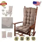 Elegant 18-Inch Rocking Chair Cushions with High-Density Foam - Durable Linen
