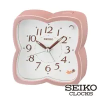 在飛比找momo購物網優惠-【SEIKO 精工】森林系列靜音鬧鐘-白x粉(SEIKO、鬧