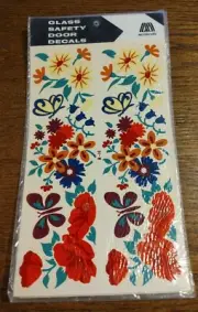 Flower (8-H) Meyercord Co. Glass Safety Door Decals