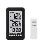 LCD Digital Indoor/Outdoor Thermometer Clock Wireless Temperature Meter Monitor