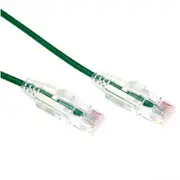 Dynamix PLSG-C6-1.25 Cat6A RJ45 Patch Lead - 1.25m - Green UTP - 10G - 30AWG - Ultra-Slim - Gold Plated - PoE 802.3af [PLSG-C6-1.25]