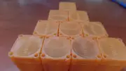 25 Orange Amber Large Silver Dollar Coin 38.1 mm Size Safe Plastic Square Tubes