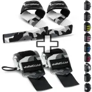 Fitgriff® Lifting Straps & Wrist Wraps (Bundle) Superior Support for Weightl