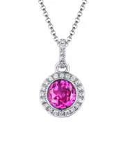 Diana M. Fine Jewelry 14K 1.00 ct. tw. Diamond & Topaz Necklace