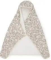 Little Unicorn Large Cotton Hooded Towel | 100% Cotton | 42" x 47" | Printed Pockets | Machine Washable | Unisex | Pressed Petals