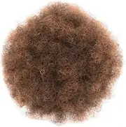 8 Inch Afro Puff Drawstring Ponytail Extension for Afro Curly Synthetic Hair Bun for Black Women Wig Hair Accessories (Brown+Blonde Ha