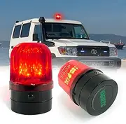 ELLUMIN 6" Flashing Light, Red LED Strobe Beacon Light with Magnetic Base for Vehicle Forklift Truck Tractor Golf Carts UTV Car Bus and Club Party Show Bar(Red,1 Pack