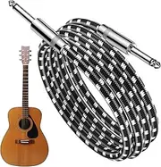 Guitar Audio Cable - 10ft Bass Amp Cord, Professional Straight Connector | Portable Flexible Wire, Reliable Noise Reduction Feature, High-Performance Long Lasting Design Ideal Live Recording Session