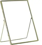 Nicola Spring Metal Photo Frame - Fits Photo Size 8 x 10" (20 x 25cm) - Pack of 1 - Gold Picture Frame Portrait Orientation Freestanding Photo Frame Photo Certificate Display Poster Frame
