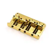 KD By AxLabs Vintage Style Bass Bridge - 4-Screw, 4-String - Gold