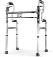 Walker,Walking Frame with Seat Aluminium Lightweight Folding Walker Adjustable Height Indoor or Outdoor Use Little Surprise
