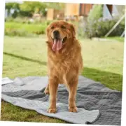 Dog Bed Cover for Pets Blanket 82.0"L x 62.0"W x 0.5"Th Dark Grey/Light Grey